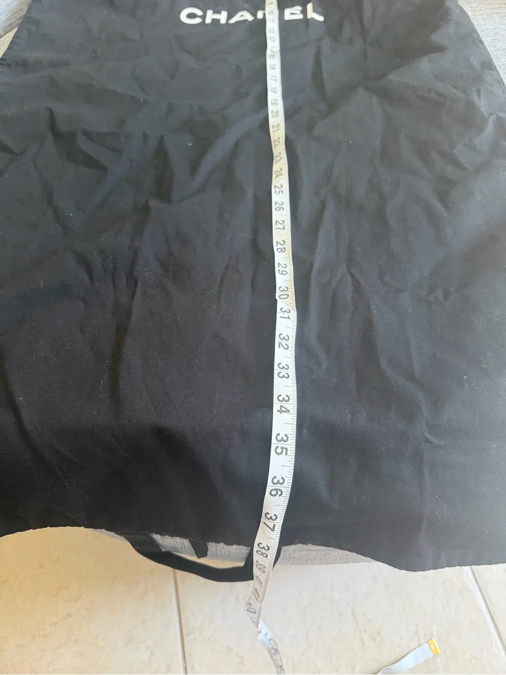 CHANEL Black Garment Cover with White Logo